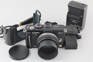 A (美品) Panasonic パナソニック LUMIX DMC-GF1 ブラック 20mm F1.7レンズキット 初期不良返品無料 領収書発行可能