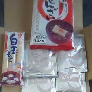 ●白玉餅3本 北海道小豆使用ぜんざい4袋