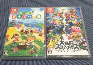 Nintendo Switch どうぶつの森 大乱闘スマッシュブラザーズSPECIAL 新品未開封シュリンク付き