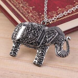 大きめゾウさん ネックレス アクセサリー 象 ゾウ ぞうさん プレゼント 2