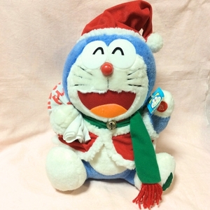 *.... light. contact . with defect Christmas song. ring approximately 32cm(* hat .. first of all, ) Doraemon Christmas Santa Claus soft toy 