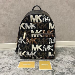 翌日お届け♪ ★海外限定品★ 激レア MICHAEL KORS MKロゴ レザー バックパック リュック プレゼントにもお勧め♪