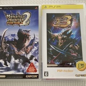 21-PSP-493　プレイステーションポータブル　モンスターハンターポータブル2nd, 3rd the Best版　2本セット　動作品　PSP