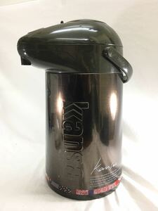  Yamamoto ..kansaiorugo stock glass made desk thermos bottle ASD-22K 2.2 liter middle plug none air pot Vintage antique Showa Retro 