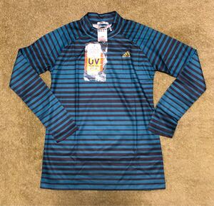 adidas/アディダス UVカット機能 長袖シャツ ボーダーカットソー