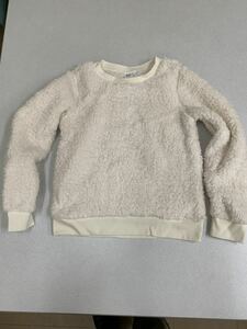 ★GAP★新品★150★ファー・トレーナー★ボア★セーター★人工ファータイプ★白★人気の定番★暖かいです★2-1