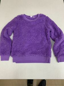 ★GAP★新品★110★ファー・トレーナー★ボア★セーター★人工ファータイプ★ムラサキ★人気の定番★暖かいです★1-1