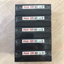 FUJI フジカセットテープ DR 80 2本パック 5個セット 計10個 富士フィルム カセットテープ 未使用 未開封 デッドストック (A1416)_画像3