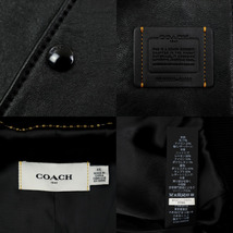 【S2039】【新品同様】COACH コーチ スタジャン レザージャケット ウール×レザー メンズ サイズ46_画像10