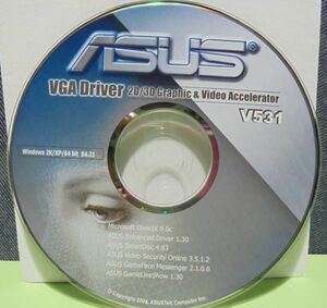 ASUS nVIDIA Display Driver／VGAカード ドライバー CD-ROM／対応カードは商品説明に