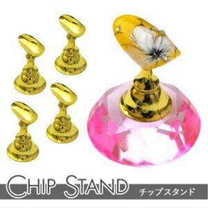 ネイル チップスタンド クリスタル 台座 マグネット ネイルチップ ジェル 練習 ネイル検定 デコ デコレーション 土台 見本