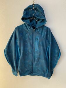 【人気】DESCENTE/デサント　パーカー　メンズ　Mサイズ　青／ブルー　スポーツ　トレーニング　鮮やか　オシャレ　K1323