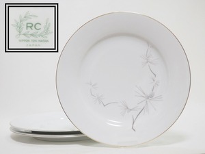 B0091 NIPPON TOKI KAISHA 印 松葉文 プレート 3枚 セット ☆ オールド ノリタケ 則武 Noritake 日本陶器会社 皿 大皿 盛り皿 レア 希少