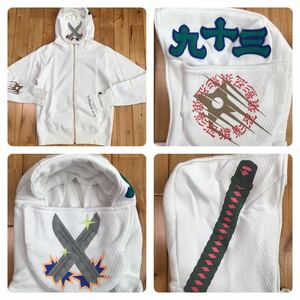 ★新品★ BAPE NINJA ZIP HOODIE Sサイズ white a bathing ape エイプ ベイプ アベイシングエイプ 忍者 ジップ パーカー c5a