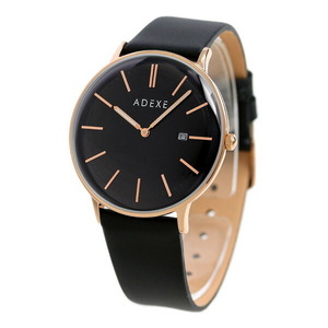 新品 送料無料 アデクス ADEXE ユニセックス デイト 41mm 革ベルト 2046A-06 腕時計 グランデ 時計