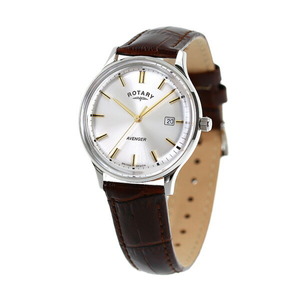 新品 送料無料 ロータリー ROTARY 腕時計 アベンジャー GS05400/06 クオーツ メンズ 時計 シルバー×ブラウン 革ベルト