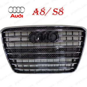  Audi S8 A8 W12 HV предыдущий период 4HCEJL 4HCGWF 4HCEUL 4HCEUF 4HCDRF 4HCDRL 4HCGWF 4HCGTF 4HCHJA металлизированный передний бампер решётка 