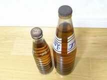 未開栓品 80年代 ビンテージ タケダ食品 武田薬品 プラッシー PLUSSY 200ml 500ml 瓶 ビン 2個セット レトロ 昭和 当時物_画像5