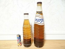 未開栓品 80年代 ビンテージ タケダ食品 武田薬品 プラッシー PLUSSY 200ml 500ml 瓶 ビン 2個セット レトロ 昭和 当時物_画像1