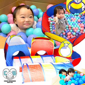  ball pool tent stylish pastel tunnel ball 300 piece attaching high capacity full pairs set playground equipment one-side attaching easy 