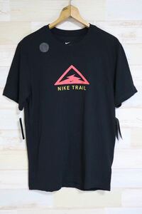 新品 NIKE ナイキ　Mサイズ　メンズ　半袖Tシャツ ナイキ Dri-FIT トレイル メンズ トレイル ランニング Tシャツ　ブラック　黒