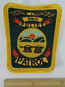 ☆04G　レトロ・ワッペン■OHIO　POLICE　PATROL　オハイオ警察パトロール■