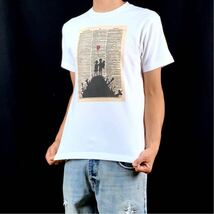 新品 バンクシー BANKSY 告白 隠し花束 ハート風船 英字 辞書ページ Tシャツ S M L XL ビッグ オーバーサイズ XXL~5XL ロンT パーカー 対応_画像1