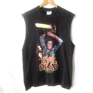 ■ビンテージ THE EVIL DEAD 死霊のはらわた ブルース・キャンベル フォトプリント カットオフ ムービー Tシャツ 古着 映画 ホラー M■