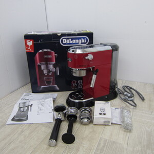 B12061【美品】デロンギ (DeLonghi) エスプレッソ カプチーノメーカー レッド EC680R