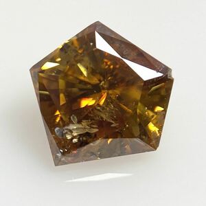 ０．７７７ct　ＦＡＮＣＹ　ＢＲＯＷＮ　Ｉ２　ペンダゴンカット　ダイヤモンドルース