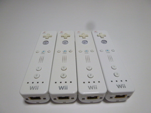 R029《即日発送 送料無料 動作確認済》Wii リモコン 白 4個セット 任天堂 純正 RVL-003 コントローラ コントローラー ホワイト