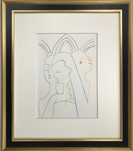 【特価】 ≪ ジャン コクトー ≫ オリジナル リトグラフ【石版画】 ⅩⅥ 1957年 JEAN COCTEAU