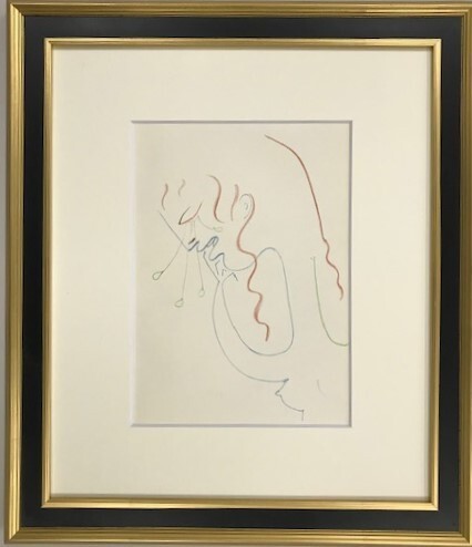 【特価】　　≪　ジャン 　コクトー　≫　　　オリジナル リトグラフ【石版画】　　　Ⅴ　　　1957年 　　JEAN　 COCTEAU