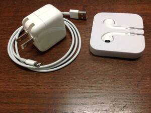 Apple 純正 12w USB PowerアダプターA1401 / ケーブル&イヤホン付き