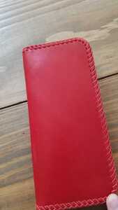長財布 ☆牛革 サドルレザー ハンドメイド ロングウォレット☆サドルレザー使用でしっかりとした仕上がり☆総手縫い☆ダブルかがり縫い☆