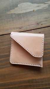 コインケース 小銭入れ財布 栃木サドルレザー ハンドメイド ☆ナチュラル☆
