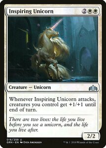 MTG ■白/英語版■ 《鼓舞する一角獣/Inspiring Unicorn》ラヴニカのギルド GRN