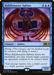 MTG ■青/英語版■ 《謎かけ達人スフィンクス/Riddlemaster Sphinx》基本セット2020 M20