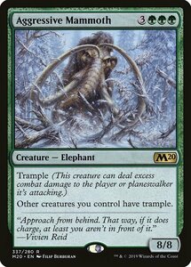 MTG ■緑/英語版■ 《攻撃的なマンモス/Aggressive Mammoth》基本セット2020 M20