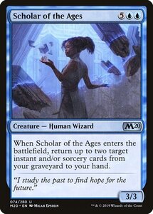 MTG ■青/英語版■ 《星霜の学者/Scholar of the Ages》★FOIL★ 基本セット2020 M20