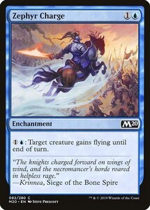 MTG ■青/英語版■ 《西風の突撃/Zephyr Charge》★FOIL★ 基本セット2020 M20