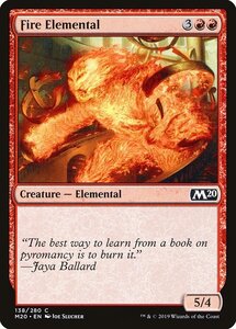 MTG ■赤/英語版■ 《炎の精霊/Fire Elemental》★FOIL★ 基本セット2020 M20