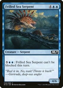 MTG ■青/英語版■ 《大襞海蛇/Frilled Sea Serpent》 基本セット2019 M19