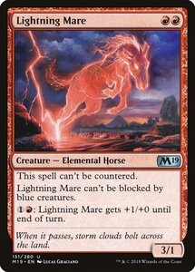 MTG ■赤/英語版■ 《稲妻牝馬/Lightning Mare》★FOIL★ 基本セット2019 M19