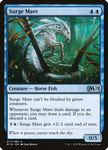 MTG ■青/英語版■ 《波濤牝馬/Surge Mare》 基本セット2019 M19