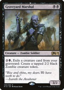 MTG ■黒/英語版■ 《墓地の司令官/Graveyard Marshal》 基本セット2019 M19