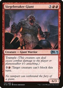 MTG ■赤/英語版■ 《包囲破りの巨人/Siegebreaker Giant》 基本セット2019 M19