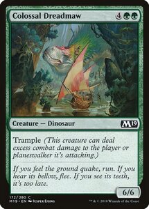 MTG ■緑/英語版■ 《巨大な戦慄大口/Colossal Dreadmaw》 基本セット2019 M19