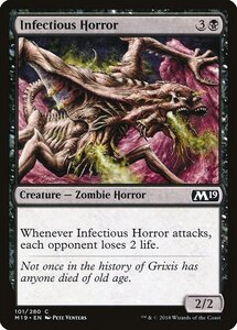 MTG ■黒/英語版■ 《感染性の恐怖/Infectious Horror》 基本セット2019 M19