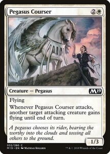 MTG ■白/英語版■ 《ペガサスの駿馬/Pegasus Courser》 基本セット2019 M19